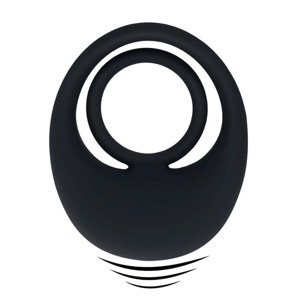 Vibrating Liquid Silicone Cock And Ball Ring - Black zdjęcie 1