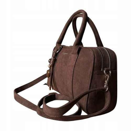 Flora&Co czekoladowa torebka zamszowa listonoszka eco skóra zamsz brąz na Arena.pl