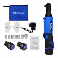 KLUCZ ELEKTRYCZNY GRZECHOTKA UDAROWY + 2 AKU 12V 120Nm