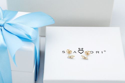 Złote kolczyki KZD5720 - Diament na Arena.pl