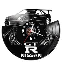 Zegar ścienny z płyty winylowej Nissan GTR 580.14