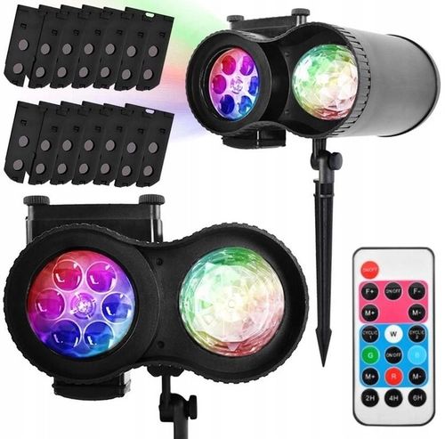 PROJEKTOR LED ŚWIĄTECZNY RZUTNIK LAMPKI NA DOM ŚNIEŻYNKI + PILOT 12 SLAJDÓW na Arena.pl