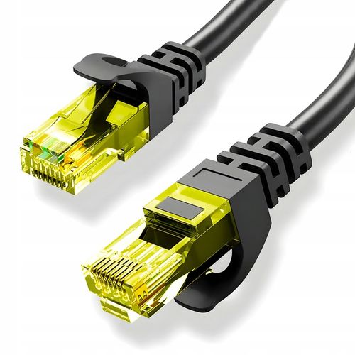 PRZEWÓD INTERNETOWY ETHERNET RJ45 CZARNY 20m KABEL SIECIOWY LAN CAT 6 UTP na Arena.pl