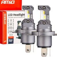 Amio LED H4 H19 HYBRID 6000K Canbus 60W Żarówki Samochodowe