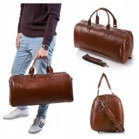 Elegancka Skórzana Torba Podróżna Brodrene Torba Na Ramię Weekendowa Bagaż