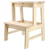 KADAX Taboret Stołek Drewniany Podest Kuchenny