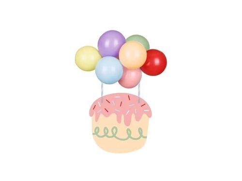 Balonowy topper na tort tęcza, 29 cm na Arena.pl