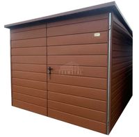 Schowek Domek Ogrodowy 2,5x3m Brama dwuskrzydłowa Jasny brąz dach TS1001