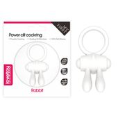 power clit silicone cockring white