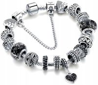 Bransoletka Modułowa Charms Srebrna Serduszko