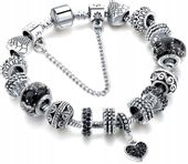 Bransoletka Modułowa Charms Srebrna Serduszko