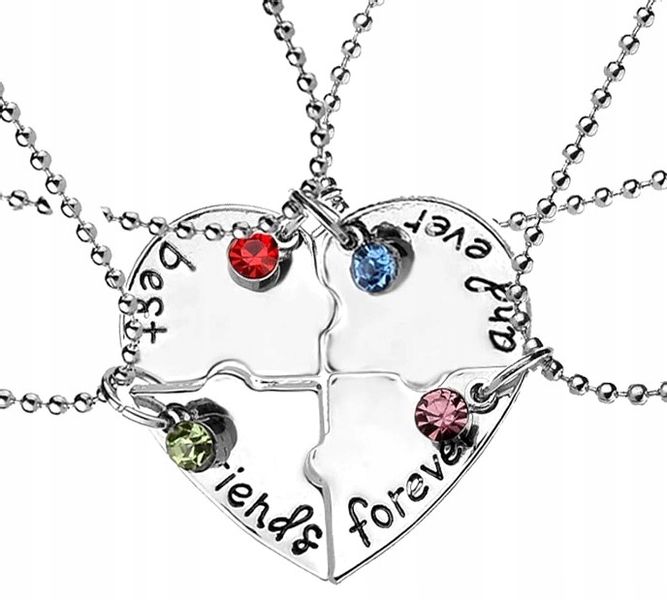 Naszyjnik Przyjaźni przyjaciółek 4w1 serce Best  B2_B zdjęcie 2