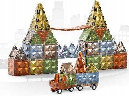 Klocki magnetyczne konstrukcyjne MEGA ZESTAW 100 el. DUŻE Magnetic Blocks na Arena.pl