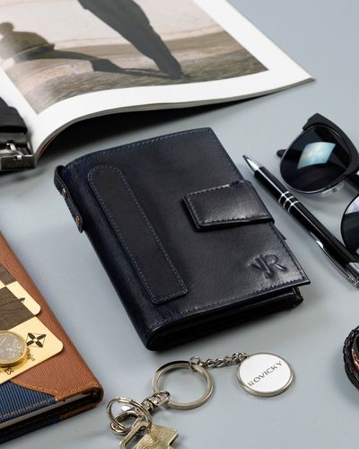 skórzany portfel męski w stylu retro - rovicky na Arena.pl