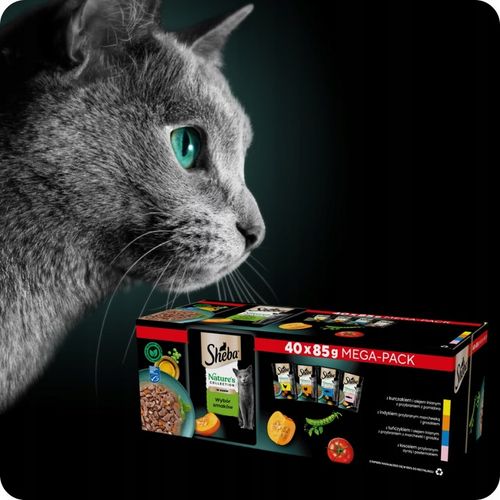 MOKRA KARMA SHEBA NATURE'S DLA KOTA WYBÓR SMAKÓW W SOSIE SASZETKI 40X85G na Arena.pl