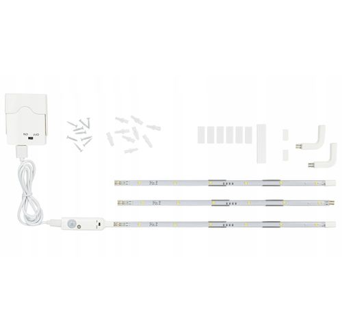 Taśma LED z czujnikiem ruchu bezprzewodowa 3 listwy 18 diod timer na Arena.pl