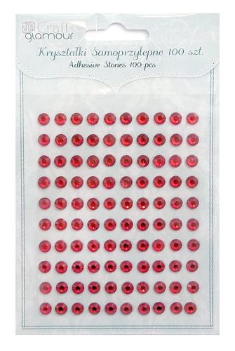 KRYSZTAŁKI SAMOPRZYLEPNE 6 MM 100 SZT. RUBY DALPRINT na Arena.pl