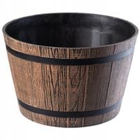 DONICZKA DONICA OKRĄGŁA NA KWIATY 30CM CIEMNY BRĄZ