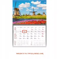 Kalendarz 2026 Ścienny Jednodzielny Wiatraki