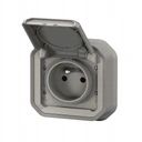 PLEXO55 GNIAZDO POJEDYNCZE HERMETYCZNE Z/U 16A IP55 Z KLAPKĄ SZARE na Arena.pl