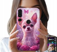 ETUI DO HUAWEI P20 PRO - SŁODKA CHIHUAHUA NA RÓŻOWYM TLE KWIATAMI