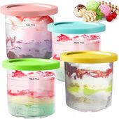 Pojemniki do lodów do Ninja Creami NC300EU 4 sztuki z pokrywką