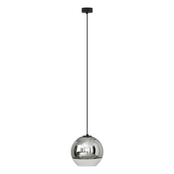 Nowoczesna lampa wisząca Globe Plus 7605 do sypialni ball srebrna zdjęcie 2