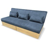 Sofa wypoczynkowa Daisy sztruks granatowa z funkcją spania pojemnikami