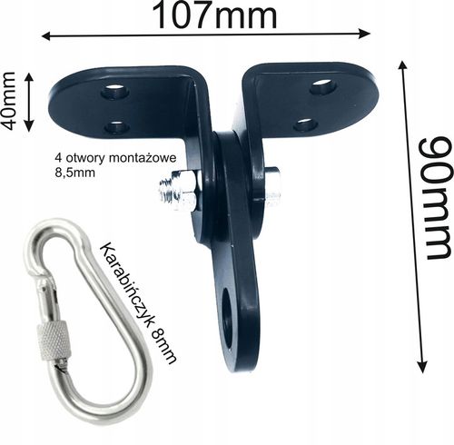 Uchwyty huśtawki z ŁOŻYSKIEM, zawiesia huśtawki mocowania łożyskowane MOCNE na Arena.pl