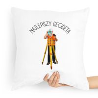 Poduszka Prezent Dla Geodety Najlepszy Geodeta Z Nadrukiem Ze Zdjęciem