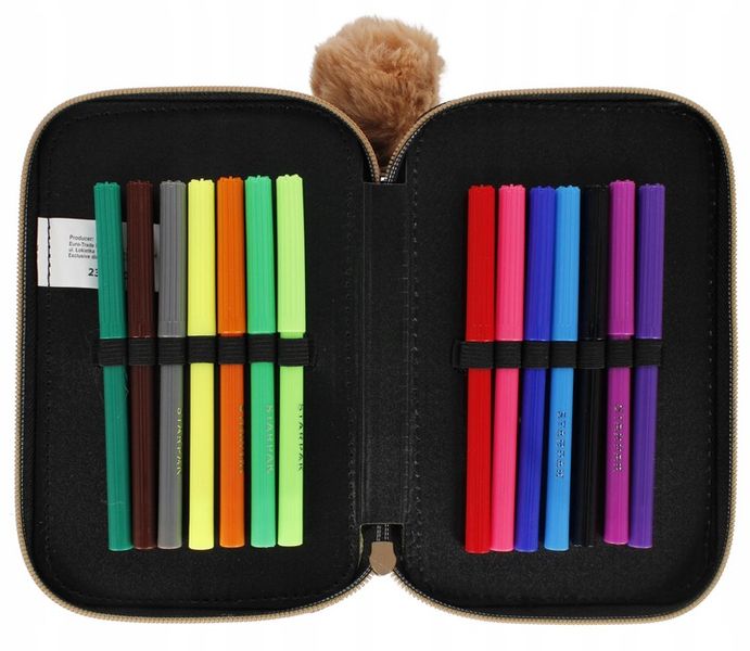 PIÓRNIK TRZYKOMOROWY Z WYPOSAŻENIEM DLA DZIEWCZYNKI ZŁOTY KOTEK JEDNOROŻEC zdjęcie 6