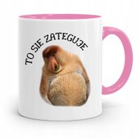 Kubek Różowy Nosacz Janusz To Się Zateguje Prezent Z Nadrukiem Ze Zdjęciem