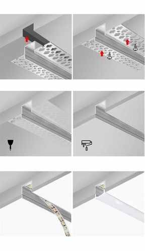 PROFIL aluminiowy LED anodowany szeroki płyt kg 2m na Arena.pl