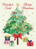 Karnet Świąteczny B6, Choinka Na Pniu