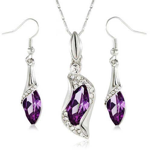 KOMPLET SWAROVSKI ELEMENTS SOPELKI VIOLET VA56 na Arena.pl