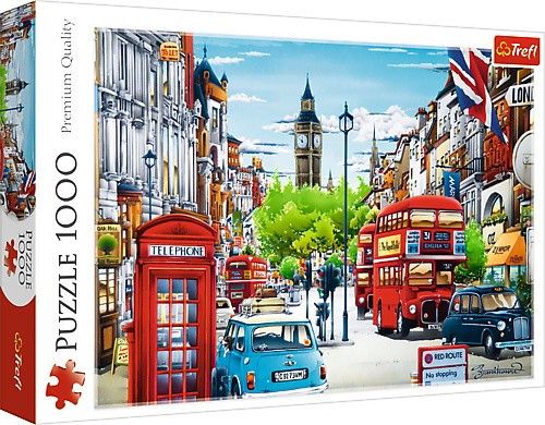 Puzzle 1000 Elementów - Ulica Londynu na Arena.pl