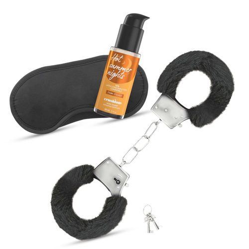 Crushious Désir Noir Handcuffs Set + Satin Blindfold And Warming Effect na Arena.pl