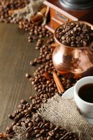 FOTOTAPETA kuchenna ZIARENKA MŁYNEK KAWA 380x256