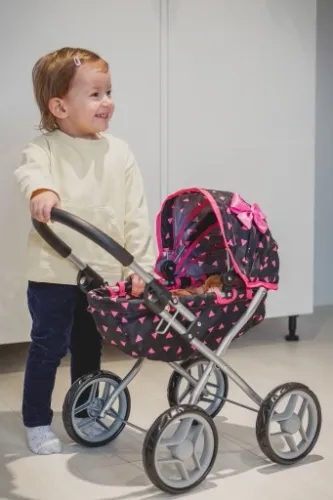 KINDERPLAY WÓZEK DLA LALEK GŁĘBOKI GONDOLA SKŁADANY DASZEK na Arena.pl