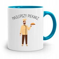 Kubek Błękitny Prezent Dla Najlepszego Piekarza Z Nadrukiem Ze Zdjęciem