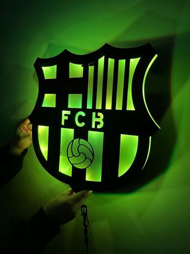 FC Barcelona Herb Lampka LED Piłka Nożna Prezent Lampka Nocna + GRATIS na Arena.pl