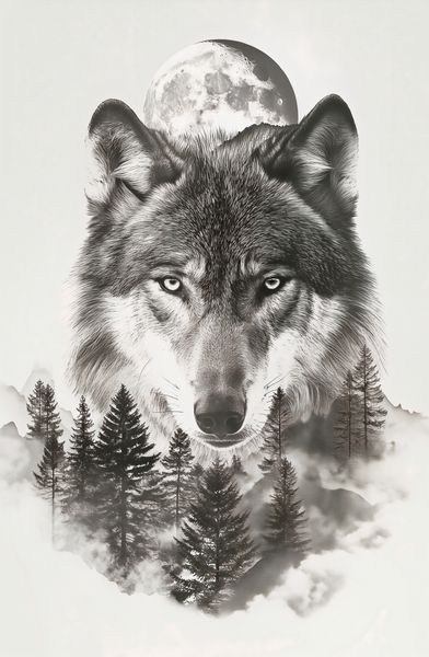 Plakat 53x81cm Wilczy Duch Lasu zdjęcie 1