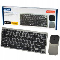 ZESTAW BIUROWY KLAWIATURA + MYSZKA BEZPRZEWODWA MINI SLIM CZARNA USB