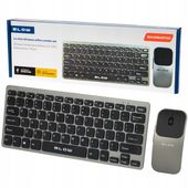 ZESTAW BIUROWY KLAWIATURA + MYSZKA BEZPRZEWODWA MINI SLIM CZARNA USB