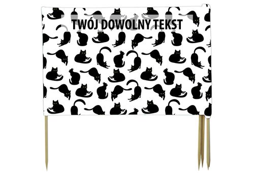 PARAWAN PLAŻOWY Czarne koty z indywidualnym  napisem 4 PANELE 16.4 na Arena.pl