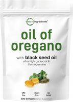 Olejek z Oregano w Kapsułkach Miękkich, 300 Sztuk | Formuła 2w1 z Olejem z