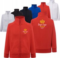 BLUZA dziecięca unisex bez kaptura HAFT LOGO NAPIS GRAFIKA reklamowa 5 szt