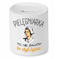 Skarbonka Dla Pielęgniarki To Styl Życia Z Nadrukiem Ze Zdjęciem