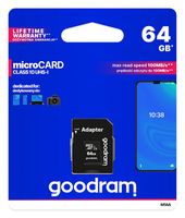 Karta MicroSD UHS I 64GB GOODRAM + Ad CL10 UHS + adapter