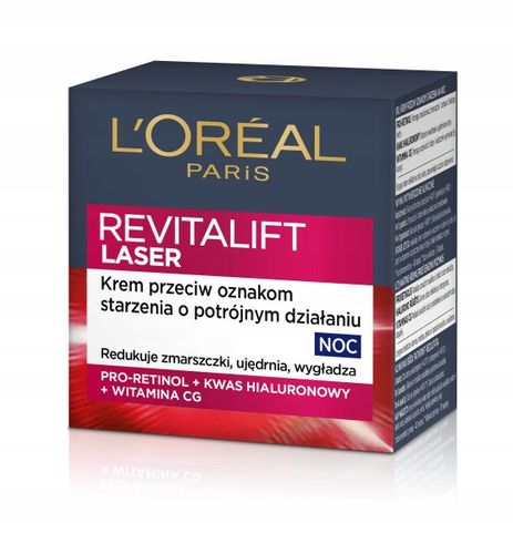 Krem Do Twarzy Na Noc Loreal Revitalift Laser Przeciwzamrszczkowy 50 ml na Arena.pl